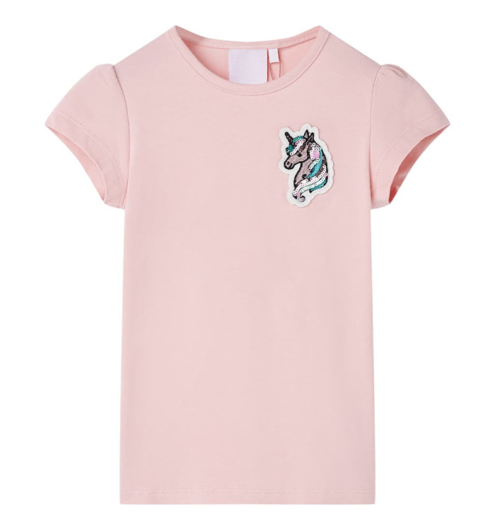 T-shirt pour enfants rose clair 116 | Mobilier & Déco
