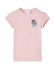T-shirt pour enfants rose clair 116 | Mobilier & Déco