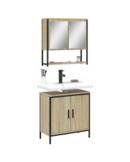 Ensemble de meubles de salle de bain 2 pcs chêne sonoma | Mobilier & Déco