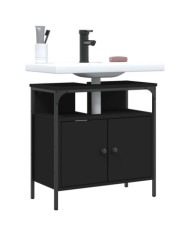 Armoire lavabo de salle de bain noir 60x30x60 cm | Mobilier & Déco
