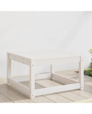 Repose-pied de jardin blanc bois de pin massif | Mobilier & Déco