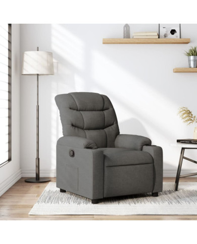 Fauteuil inclinable Gris foncé Tissu | Mobilier & Déco