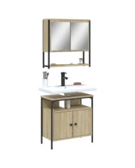 Ensemble de meubles de salle de bain 2 pcs chêne sonoma | Mobilier & Déco