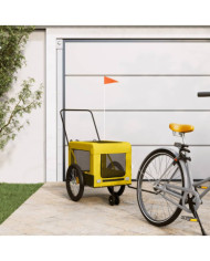 Remorque de vélo pour animaux de compagnie jaune et noir | Mobilier & Déco