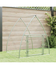 Cage pour poules argenté 100x105x120 cm acier galvanisé | Mobilier & Déco