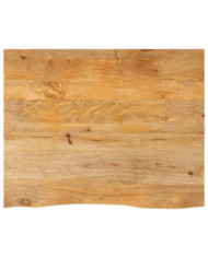 Dessus de table à bord vivant 100x80x2,5cm bois massif manguier | Mobilier & Déco