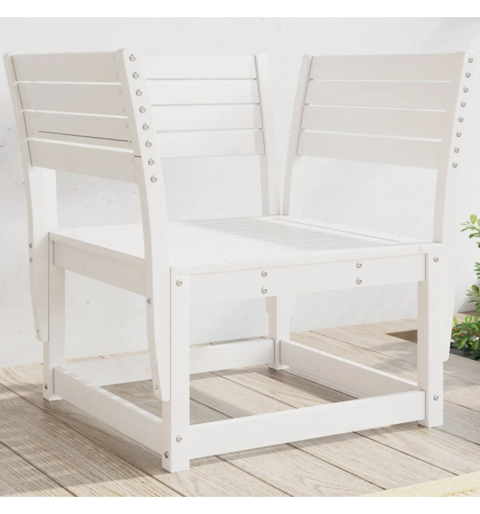 Chaise de jardin blanc bois massif de pin | Mobilier & Déco