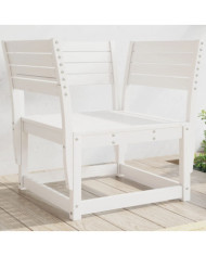 Chaise de jardin blanc bois massif de pin | Mobilier & Déco