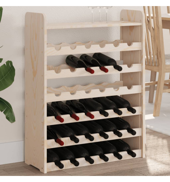Casier à vin et panneau supérieur 67,5x25x87 cm bois pin massif | Mobilier & Déco
