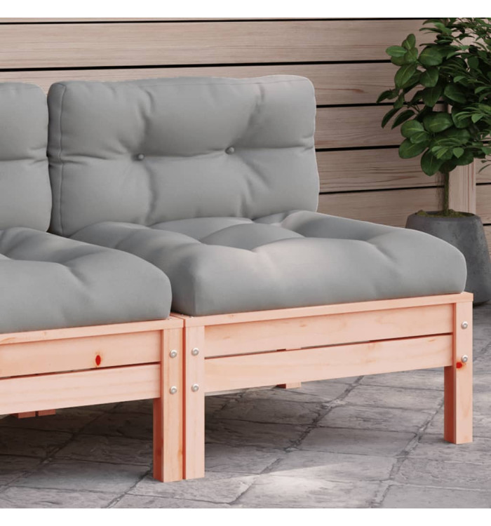 Canapé de jardin sans accoudoirs coussins bois massif douglas | Mobilier & Déco