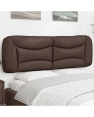 Coussin de tête de lit marron 160 cm similicuir | Mobilier & Déco