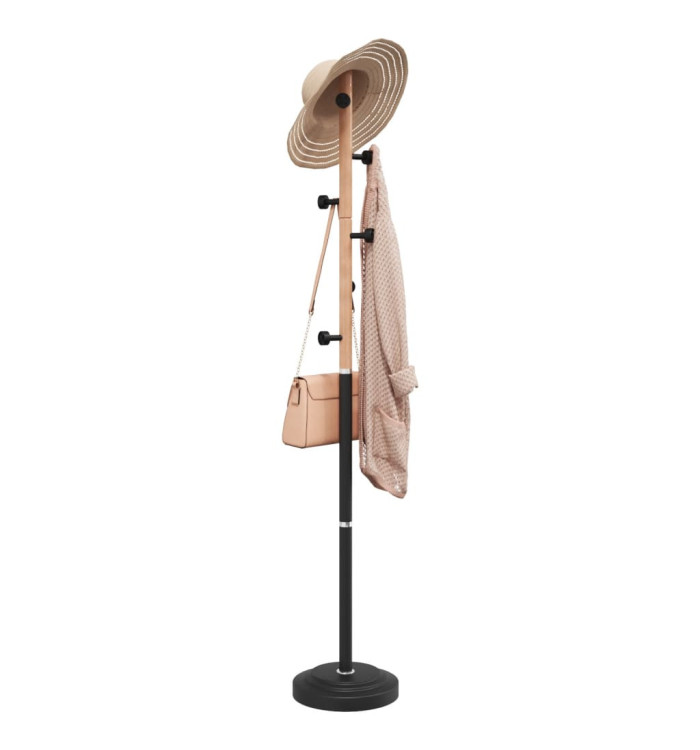 Porte-manteau noir 177 cm fer enduit de poudre | Mobilier & Déco