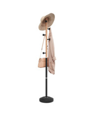 Porte-manteau noir 177 cm fer enduit de poudre | Mobilier & Déco