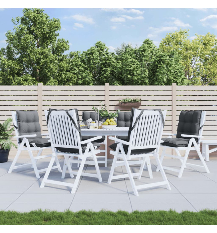 Coussins de chaise à dossier bas lot de 6 anthracite | Mobilier & Déco