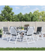 Coussins de chaise à dossier bas lot de 6 anthracite | Mobilier & Déco