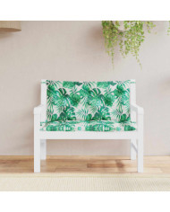 Coussins de banc de jardin lot de 2 motif de feuilles | Mobilier & Déco