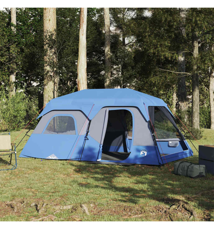Tente familiale 9 personnes bleu libération rapide imperméable | Mobilier & Déco