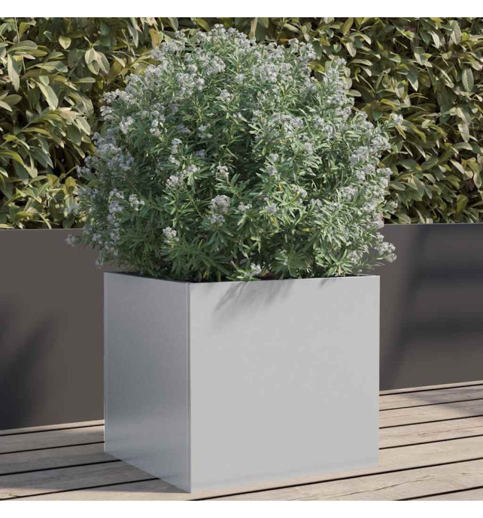 Jardinière argenté 32x30x29 cm acier galvanisé | Mobilier & Déco