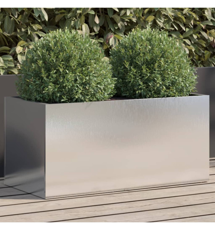 Jardinière argenté 62x30x29 cm acier inoxydable | Mobilier & Déco