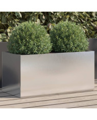 Jardinière argenté 62x30x29 cm acier inoxydable | Mobilier & Déco