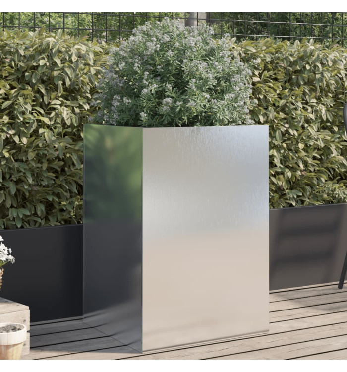 Jardinière argenté 52x48x75 cm acier inoxydable | Mobilier & Déco