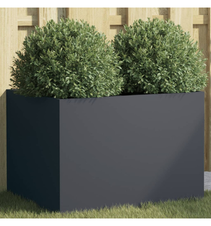 Jardinière anthracite 62x47x46 cm acier | Mobilier & Déco