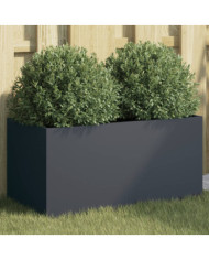 Jardinière anthracite 62x30x29 cm acier | Mobilier & Déco