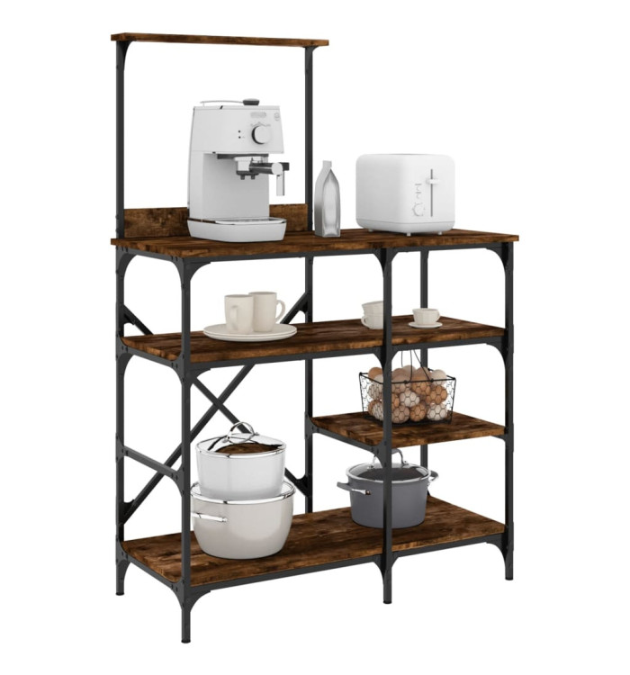 Support de boulanger chêne fumé 90x40x132 cm | Mobilier & Déco
