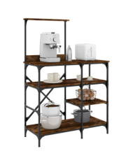 Support de boulanger chêne fumé 90x40x132 cm | Mobilier & Déco