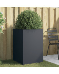 Jardinière anthracite 52x48x75 cm acier | Mobilier & Déco