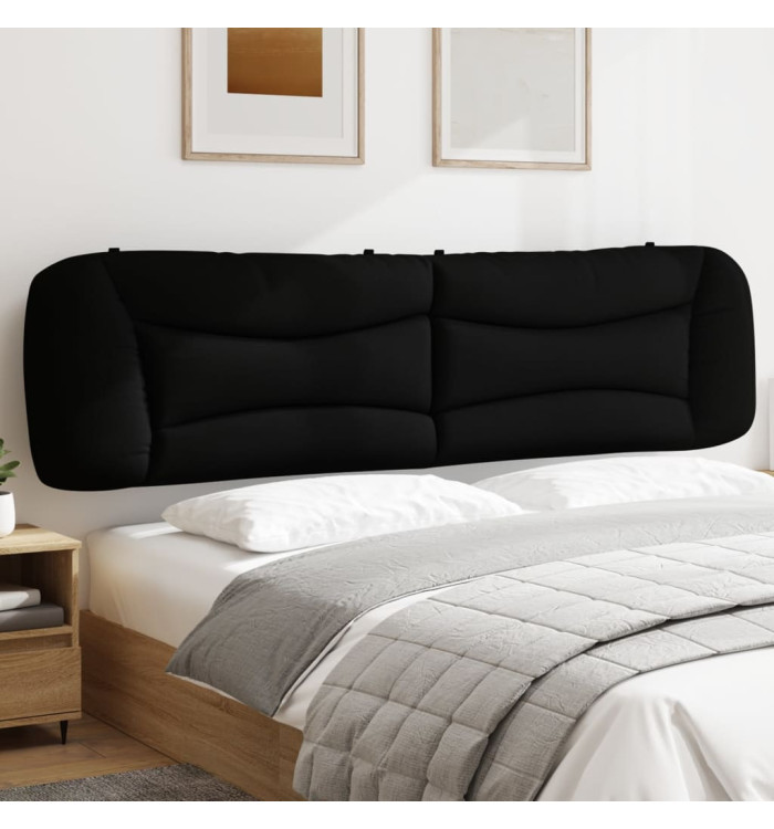Coussin de tête de lit noir 200 cm tissu | Mobilier & Déco