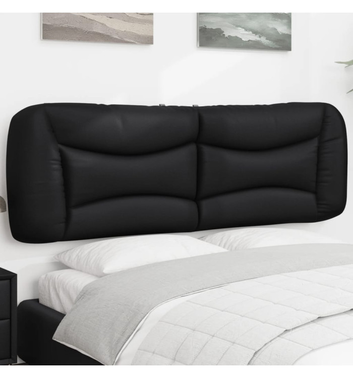 Coussin de tête de lit noir 160 cm similicuir | Mobilier & Déco