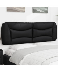 Coussin de tête de lit noir 160 cm similicuir | Mobilier & Déco