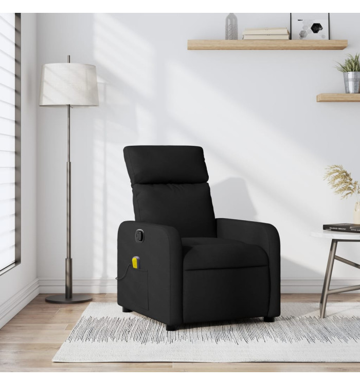 Fauteuil de massage inclinable Noir Tissu | Mobilier & Déco