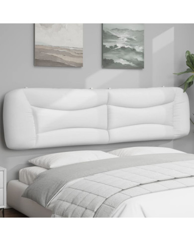 Coussin de tête de lit blanc 200 cm similicuir | Mobilier & Déco