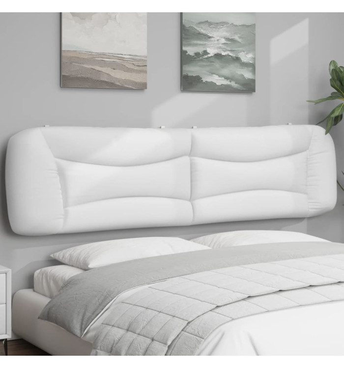 Coussin de tête de lit blanc 200 cm similicuir | Mobilier & Déco