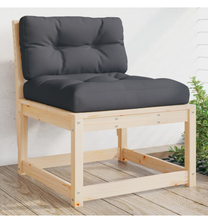 Canapé de jardin avec coussins bois de pin solide | Mobilier & Déco