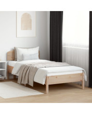 Cadre de lit sans matelas 100x200 cm bois massif de pin | Mobilier & Déco
