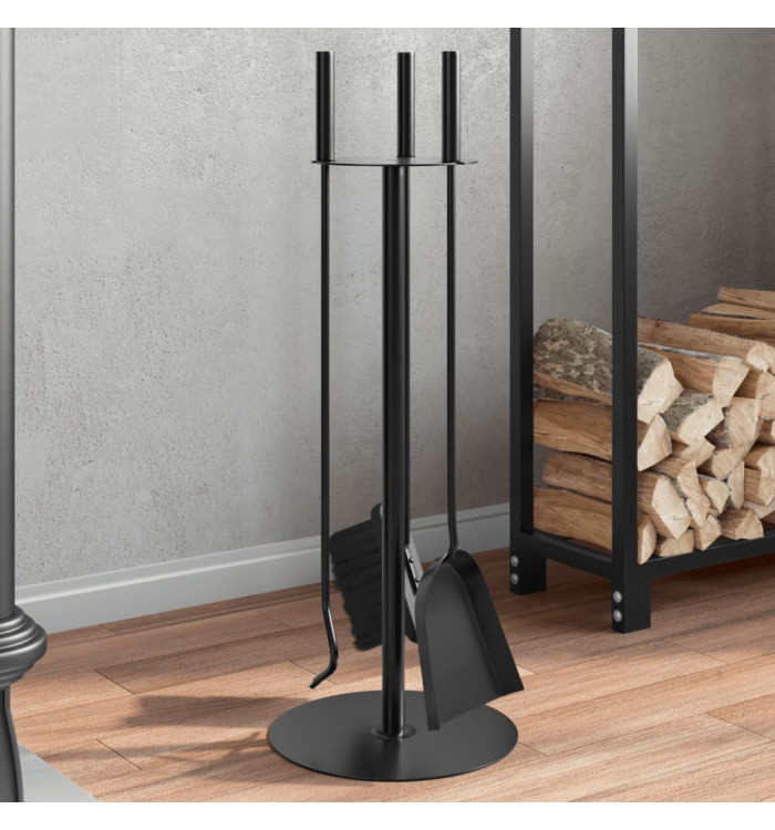 Set d’outils de cheminée 4 pcs 22x59 cm acier | Mobilier & Déco