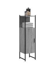 Armoire de salle de bain sonoma gris 33x33x120,5 cm | Mobilier & Déco