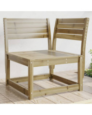 Canapé d'angle de jardin a73x73x78 cm bois de pin imprégné | Mobilier & Déco