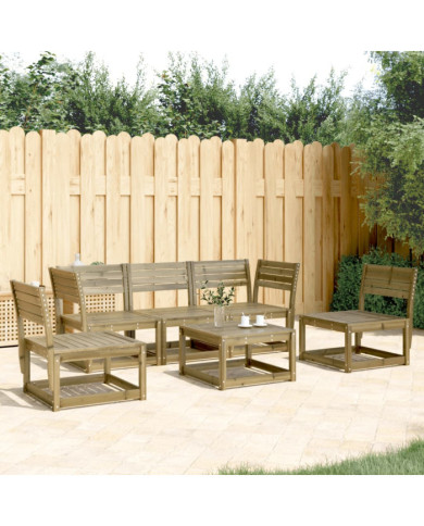 Salon de jardin 5 pcs bois de pin imprégné | Mobilier & Déco