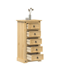 Table de chevet Corona 53x39x103 cm bois de pin massif | Mobilier & Déco