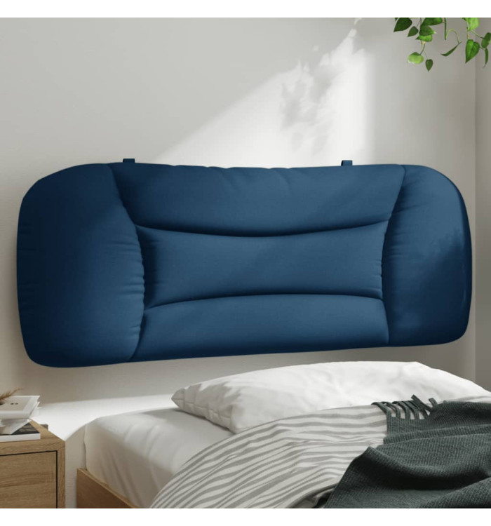 Coussin de tête de lit bleu 100 cm tissu | Mobilier & Déco