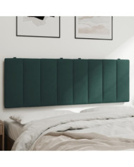 Coussin de tête de lit vert foncé 140 cm velours | Mobilier & Déco