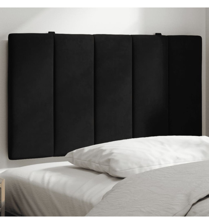 Coussin de tête de lit noir 80 cm velours | Mobilier & Déco