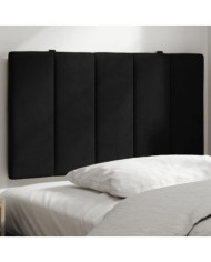 Coussin de tête de lit noir 80 cm velours | Mobilier & Déco