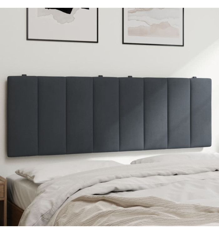 Coussin de tête de lit gris foncé 140 cm velours | Mobilier & Déco