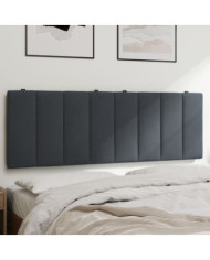 Coussin de tête de lit gris foncé 140 cm velours | Mobilier & Déco