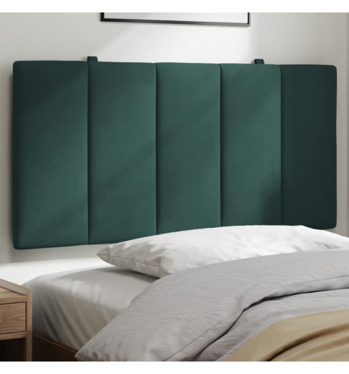 Coussin de tête de lit vert foncé 100 cm velours | Mobilier & Déco